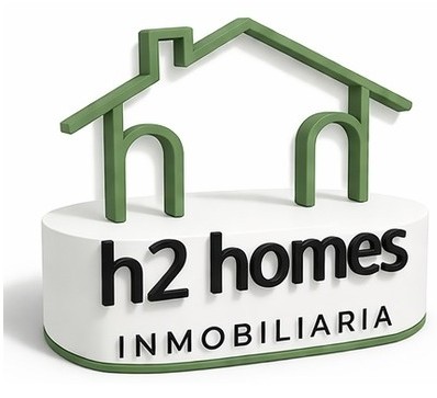 Logo 3D de h2 homes inmobiliaria